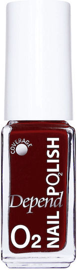 Depend Cosmetics Minilack Oxygen Glossy Nagellack Burgundisch 534