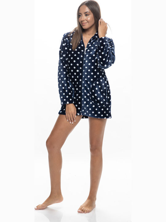 Koyote Winter Damen Vlies Robe Blau