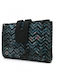 Small Leather Women's Wallet Cards with RFID Blue 34614 Blue