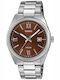 Casio Men's Watch 38.5mm Battery with Silver Metal Bracelet
