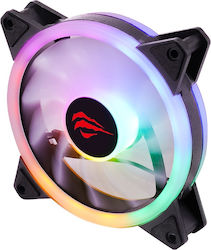 Havit F2089 Case Fan 120mm 1200rpm 28.8cfm with RGB Lighting and 4-Pin Molex Connection Havit F2089 Case Fan 120mm 1200rpm 28.8cfm with RGB Lighting and 4-Pin Molex Connection