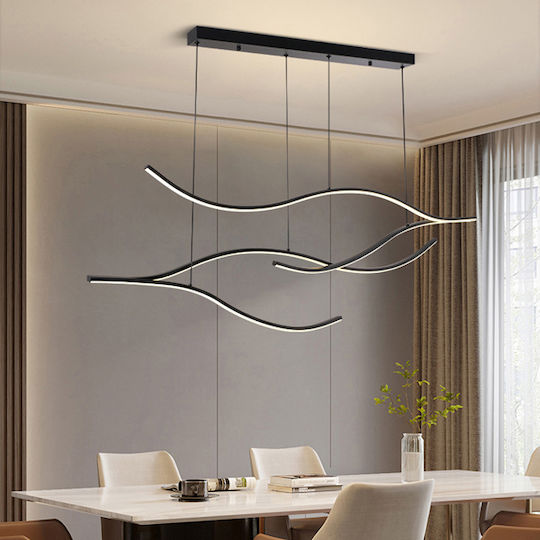 Eurolamp Waves Hängelampe Schwarz 120x120x145cm.