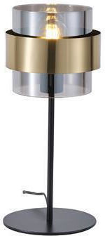 Eurolamp Table Lamp for Socket E27 with Black Shade and Base