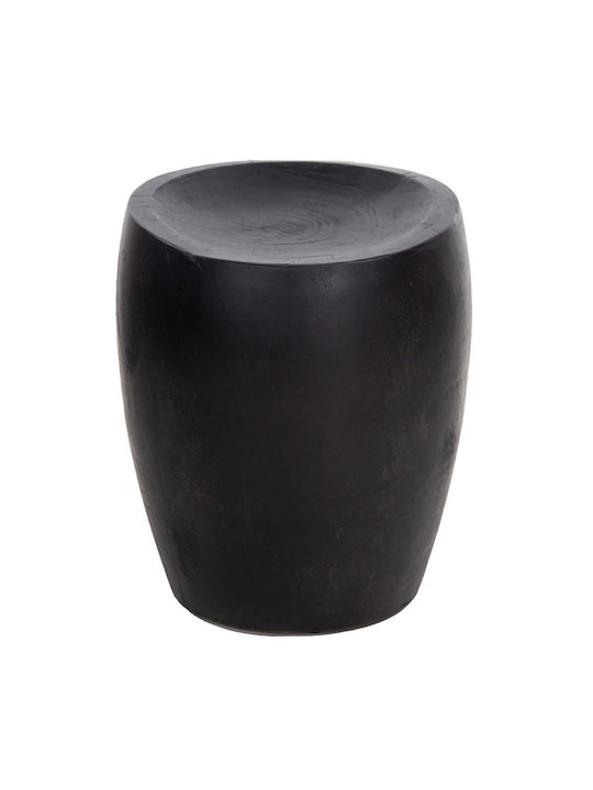 Stool For Living Room Wooden Nual Black 42x42x54cm