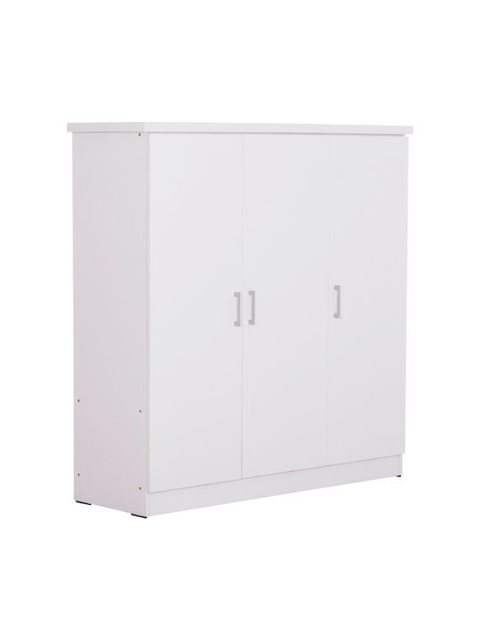 Bailey Τρίφυλλη Ντουλάπα Λευκή 116x40x123cm Bailey Τρίφυλλη Ντουλάπα Λευκή 116x40x123cm