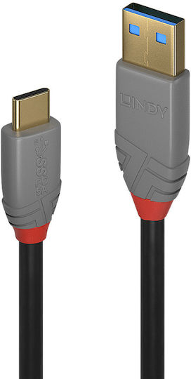 Lindy USB 2.0 Cable USB-C male - USB-C 100W PD Μαύρο 2m 36913