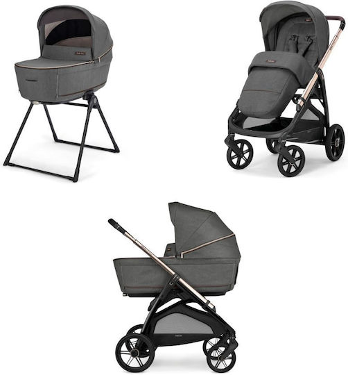 Inglesina Aptica Duo 2025 Ρυθμιζόμενο Καρότσι 2 σε 1 Kατάλληλο για Nεογέννητο Velvet Grey Palladio Black 14kg