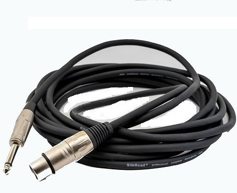 Silk Road Cable XLR female - 6.3mm male Μαύρο 1m (RIH2.5069)
