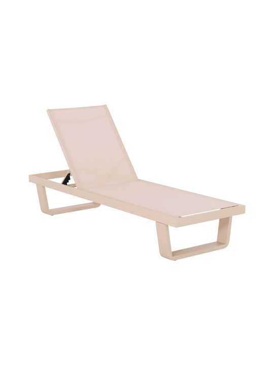 Liegestuhl Aluminium Teslin Braun 198x61x97cm.