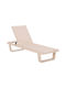 Liegestuhl Aluminium Teslin Braun 198x61x97cm.