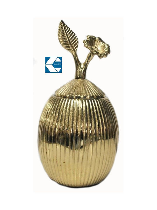 Galifas Φοντανιέρα Metalic cu Capac 15x15x28cm Auriu
