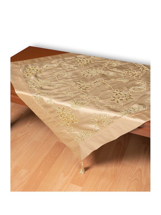 Silk Fashion Checkered 7710 Gold 135x135cm