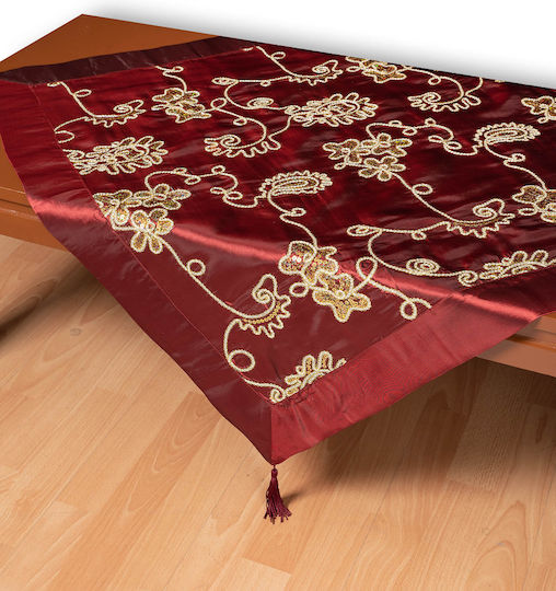 Silk Fashion Checkered 7710 Bordeaux 135x135cm