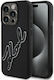 Karl Lagerfeld 3d Rubber Signature Umschlag Rückseite Silikon Schwarz (iPhone 15 Pro)