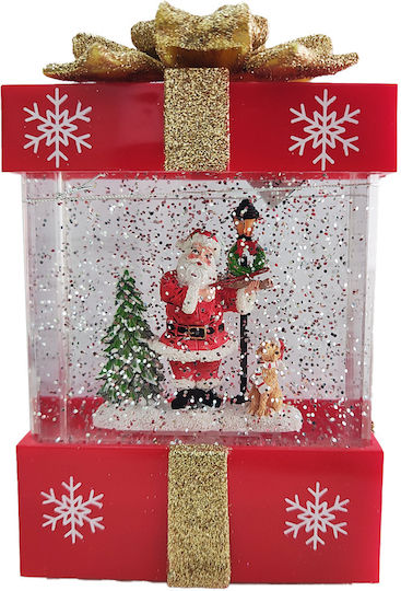 Vetur BV Plastic Gift Box Red Light Santa Claus + Rotating Water 18cm Vetur Bv