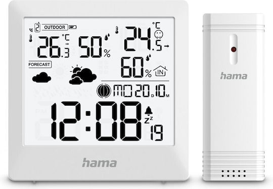 HAMA 00222238 Drahtlos Wetterstation Digital Tischplatte Weiß