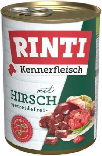 Rinti Kennerfleisch Nassfutter Hunde in Dose mit Hirsche und Fleisch 400gr
