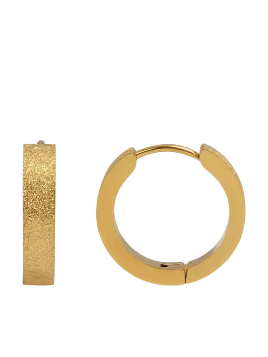 Akzent Earrings Hoops made of Steel Gold Plated
