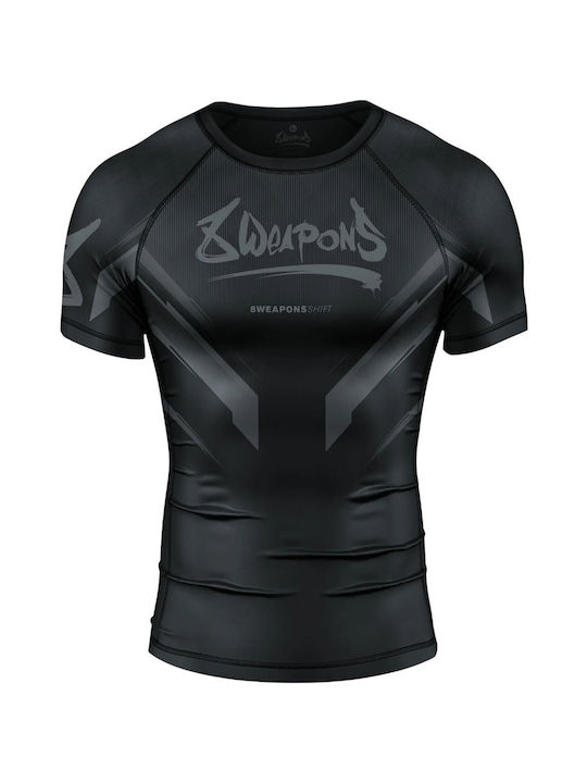 8 Weapons Ανδρική Κοντομάνικη Μπλούζα 8300007-3-BKBK για Jiu-Jitsu Μαύρη