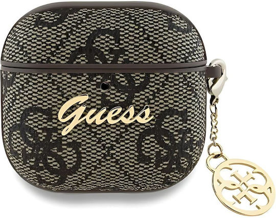 Guess Charm Collection Hülle Silikon in Braun Farbe für Apple AirPods 4