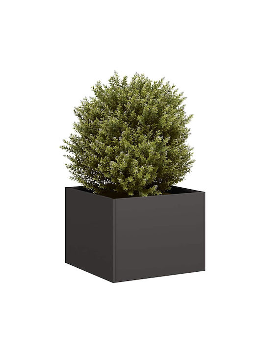 vidaXL Planter Box Metallic Black 40x40x30cm.