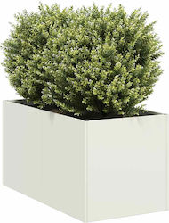 vidaXL Planter Box Metal Alb vidaXL Planter Box Metal Alb