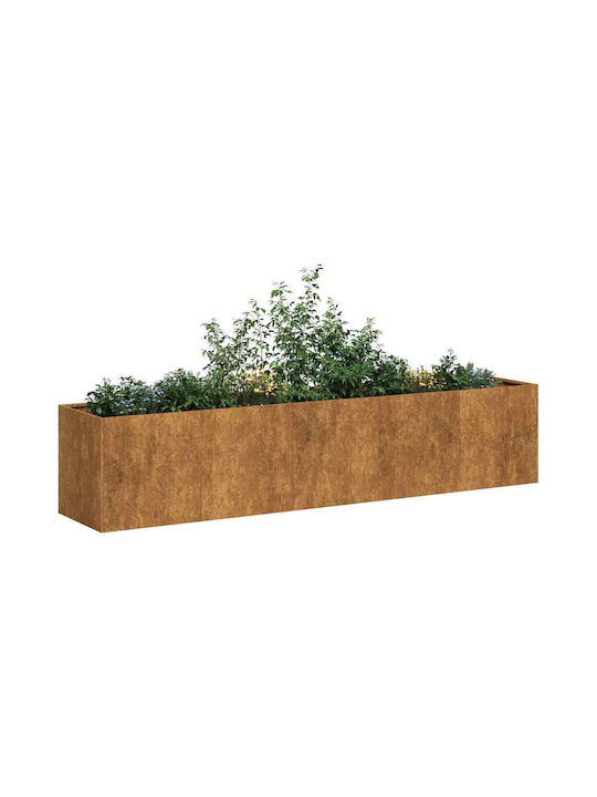 vidaXL Blumenkasten Metallisch Brown 200x40x40cm.