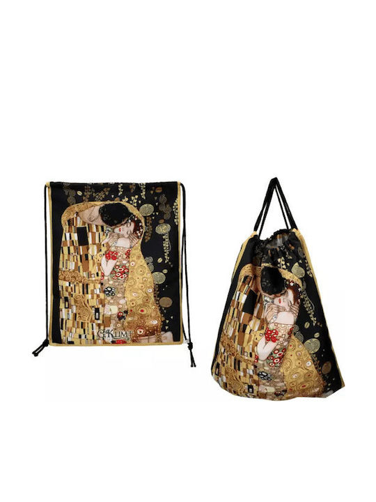 Fabric Backpack Bag Gustav Klimt Kiss 021-7500 36x43cm Carmani