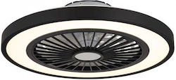 Globo Lighting Blizzak Ceiling Fan 54cm with Light Fixture Black Globo Lighting Blizzak Ceiling Fan 54cm with Light Fixture Black