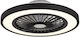 Globo Lighting Blizzak Ceiling Light 54cm with Light Fixture Black
