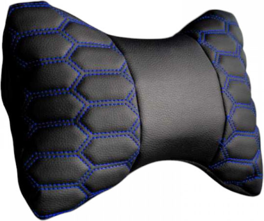 Μαξιλάρι Αυχένα Αυτοκινήτου Δερματίνη Headrest Blue 200949 Tradesor