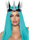 Leg Avenue Synthetic Leather Maleficent Crown Studs Black