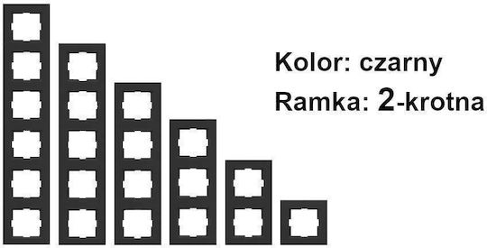 Vn-92-18-06-52 Novella Double Frame Black Color