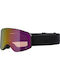 Alpina Μάσκα Σκι & Snowboard Παιδική Μαύρη με Φακό Καθρέπτη σε Μωβ Χρώμα
