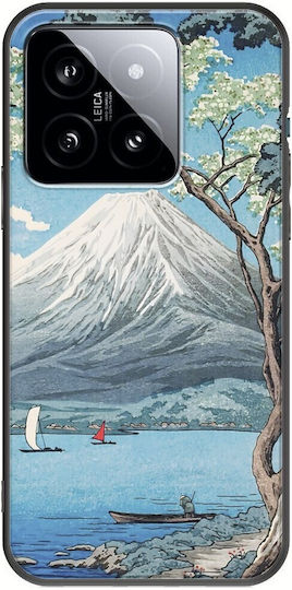 Укийо-е Фуджи Езеро Яманака Xiaomi 14t 5g Черен TPU Черен Силикон