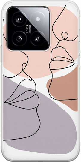 Woman Face Line Xiaomi 14t 5g Flexible TPU Transparent Silicone