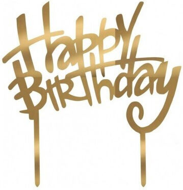 Happy Birthday 3 Sweets Decoration for Party