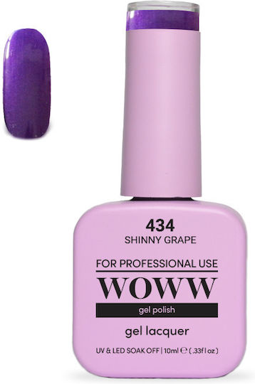 Woww Uv & Led Soak Off Gel Lacquer Shinny Grape 434 10ml