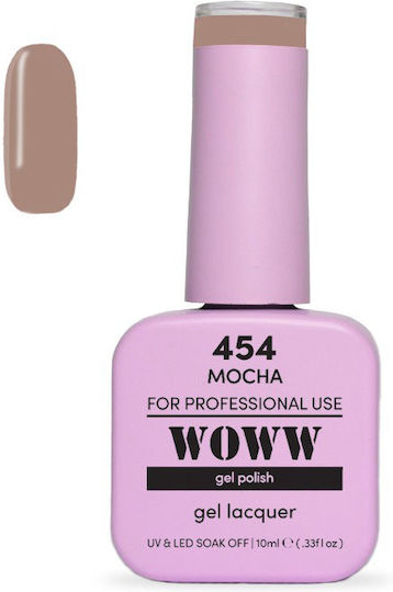 Woww UV & LED Soak Off Gel-Lack Mocha 454 10ml