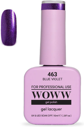 Woww Uv & Led Soak Off Gel Lacquer Blue Violet 463 10ml