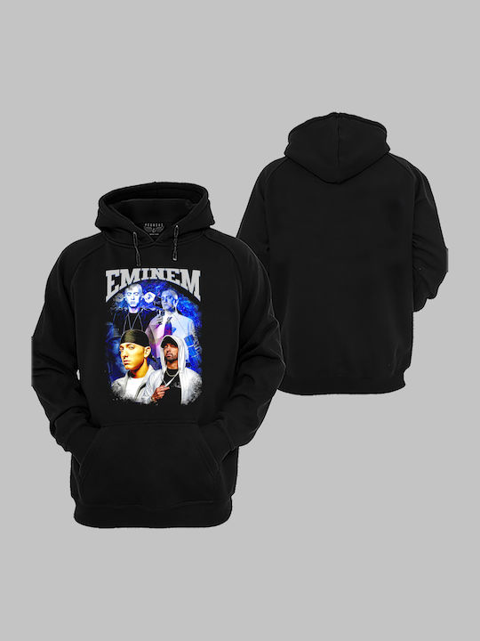 Hanorac pentru Adulți cu Buzunare Imprimat cu Pegas Negru Eminem
