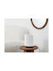 The Home Deco Factory Metal Table Lamp with White Shade and Black Base