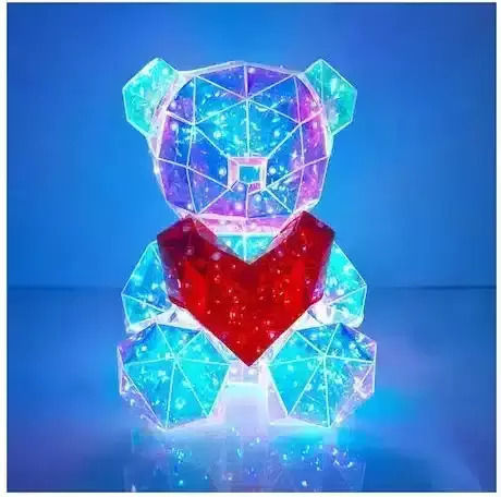 Bear Heart LED Table Lamp 20x12cm