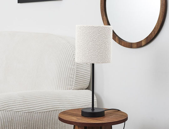 The Home Deco Factory Metal Table Lamp with White Shade and Base