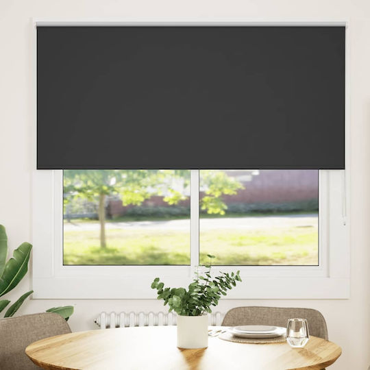 vidaXL Roller Blinds Total Blackout Black W155xH130cm 4010853