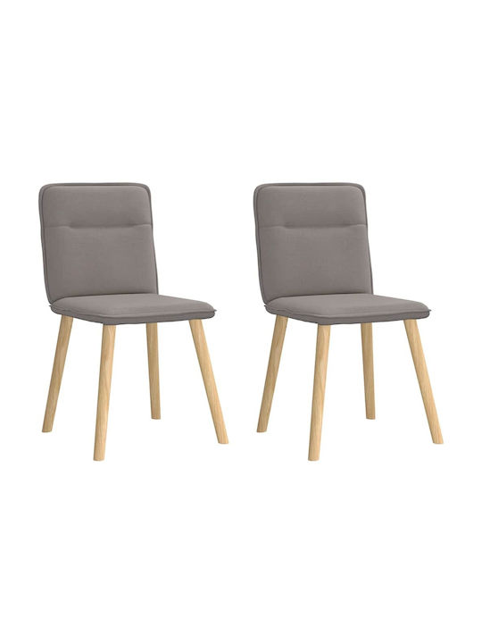 Dining Room Fabric Chair Beige-grey 45x54x86cm 2pcs