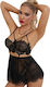 Zoli Σετ Sexy Babydoll Μαύρο