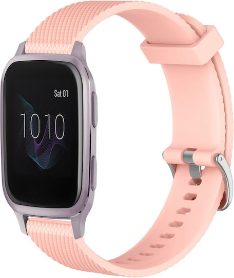 Garmin Forerunner 645 Music 20mm Diamond Textured Silicone Band Pink