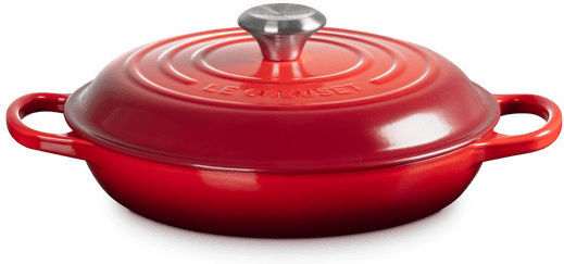 Le Creuset Cerise Ρηχή Κατσαρόλα από Μαντέμι 3.5lt / 30cm