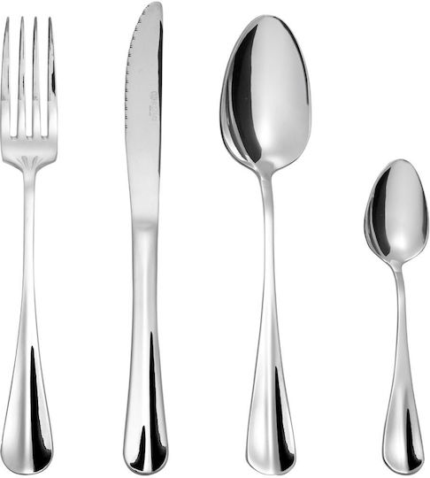 Estia Grace Shine Set de Tacâmuri Inoxidabil Argintiu 24buc